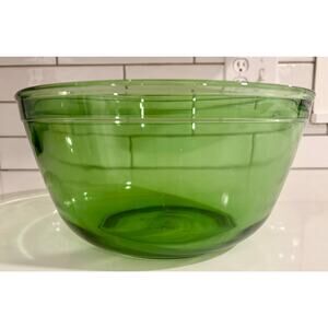 Vintage Anchor Hocking Green Glass Mixing Bowl